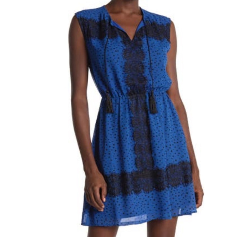 Collective concepts lace trim sleeveless fit & flare